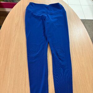 Tesla Leggings Medium Royal Blue Ankle Length Wide Waistband Pull On Elastic